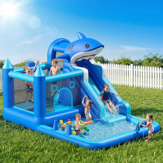Inflatable Water Slide 7 in 1 Backyard Bounce House