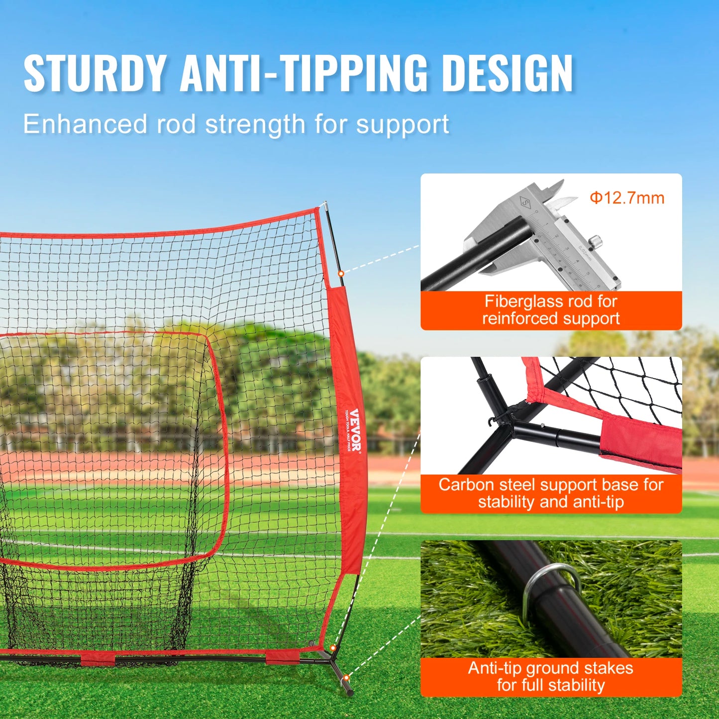 Baseball Softball Practice Net Portable Training for Hitting