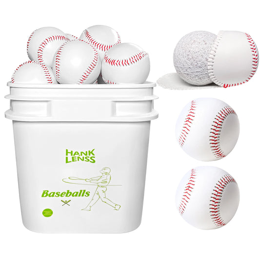 Bucket Of Baseballs 24 Pack Leather Covered Training Balls